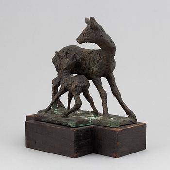 Georg Ganmar, skulptur. Signerad. Daterad 1969 och numr 1/14. Höjd 25 cm.