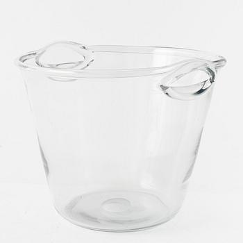 Nils Landberg, ishink och champagnekylare, glas, Orrefors, 1900-tal.