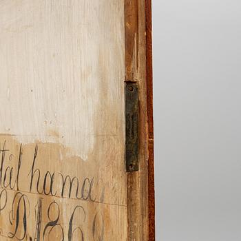 A writing cabinet, Värmland, dated 1862.