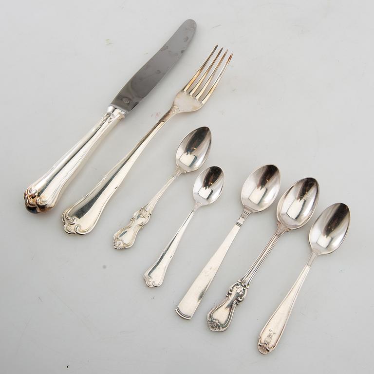 Cutlery service, 69 pieces, partly "Symphony" silver MEMA, Lidköping 1957-67.