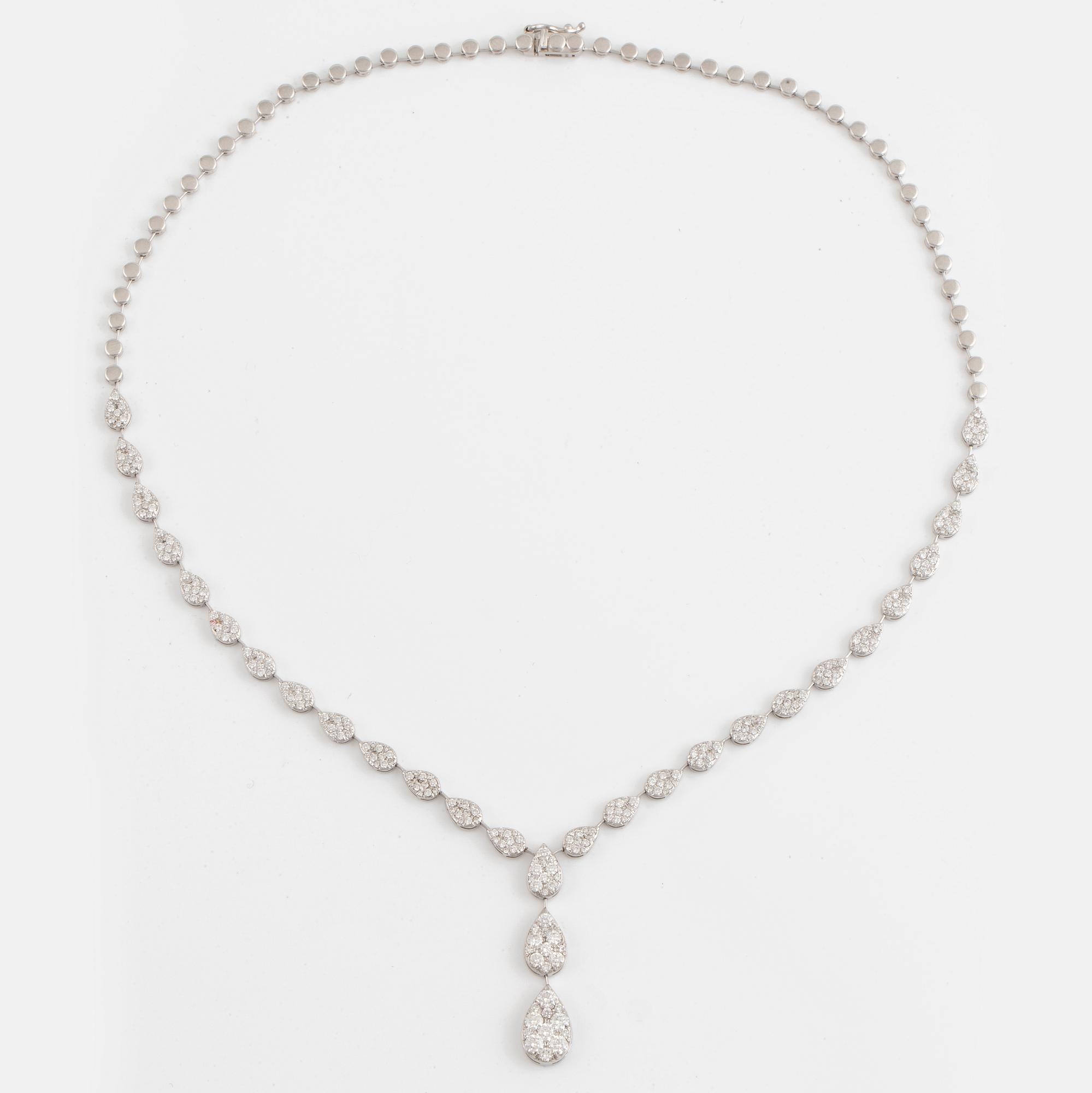 Brilliant-cut diamond necklace, 3,05 ct.