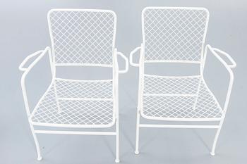 Josef Frank, a set of five garden chairs later part of the 20th century.