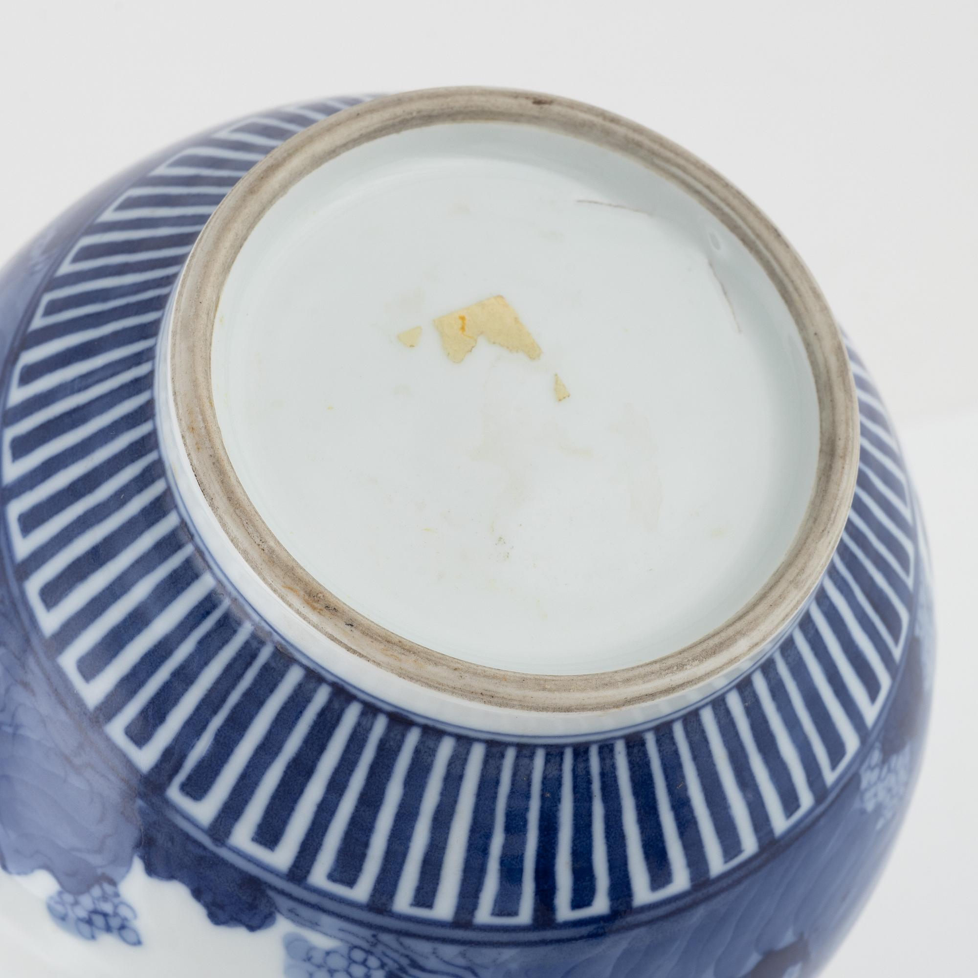 A Chinese blue and white vase, 20th Century.