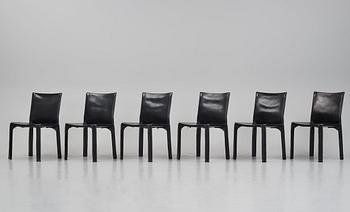 Mario Bellini, a set of  6 chairs, model "412, CAB", Cassina, Italy post 1977.