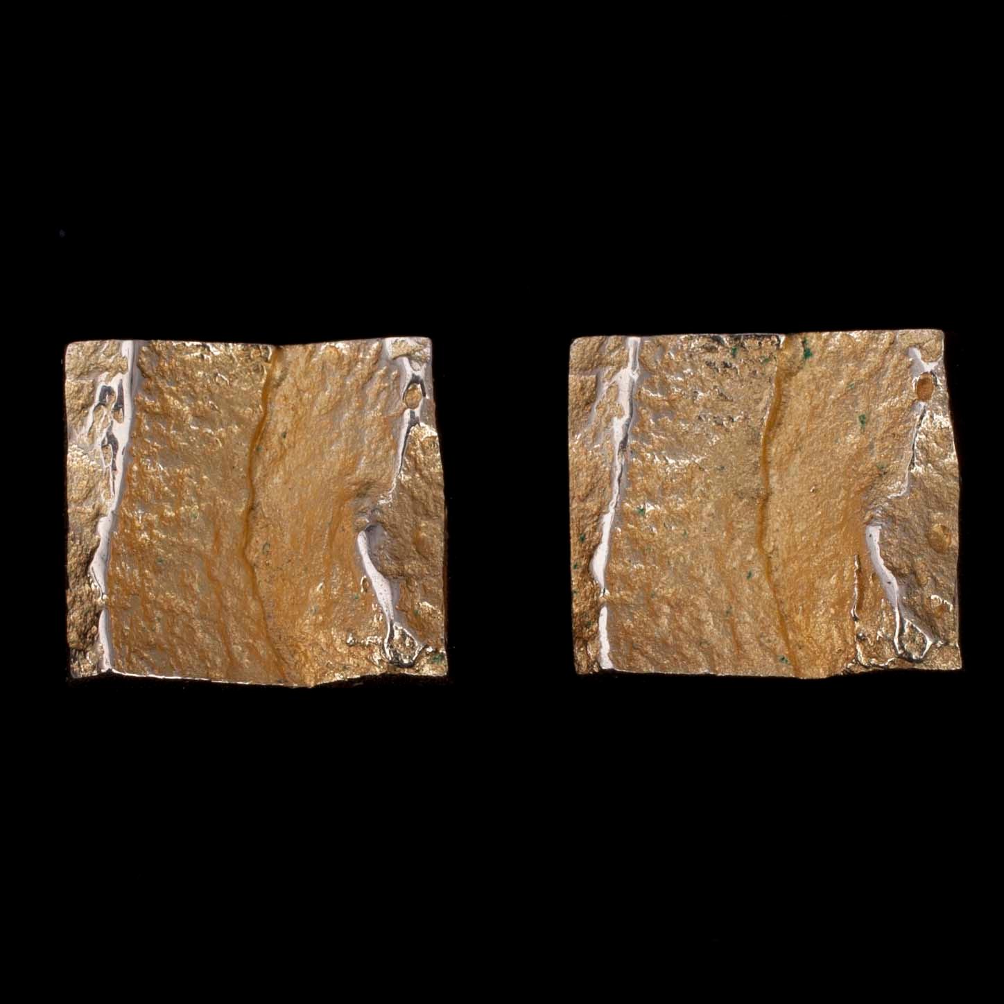 MANCHETTKNAPPAR, ett par ,guld 14K, Björn Weckstöm, Lapponia Helsingfors 1970. Tot.vikt ca 14 gr.