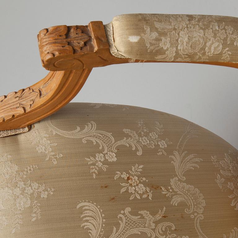 KARMSTOLAR, ett par, Louis XVI -stil, Frankrike, 1900-talets första hälft.