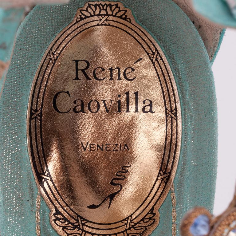 RENÉ CAOVILLA, handmade leather sandals.