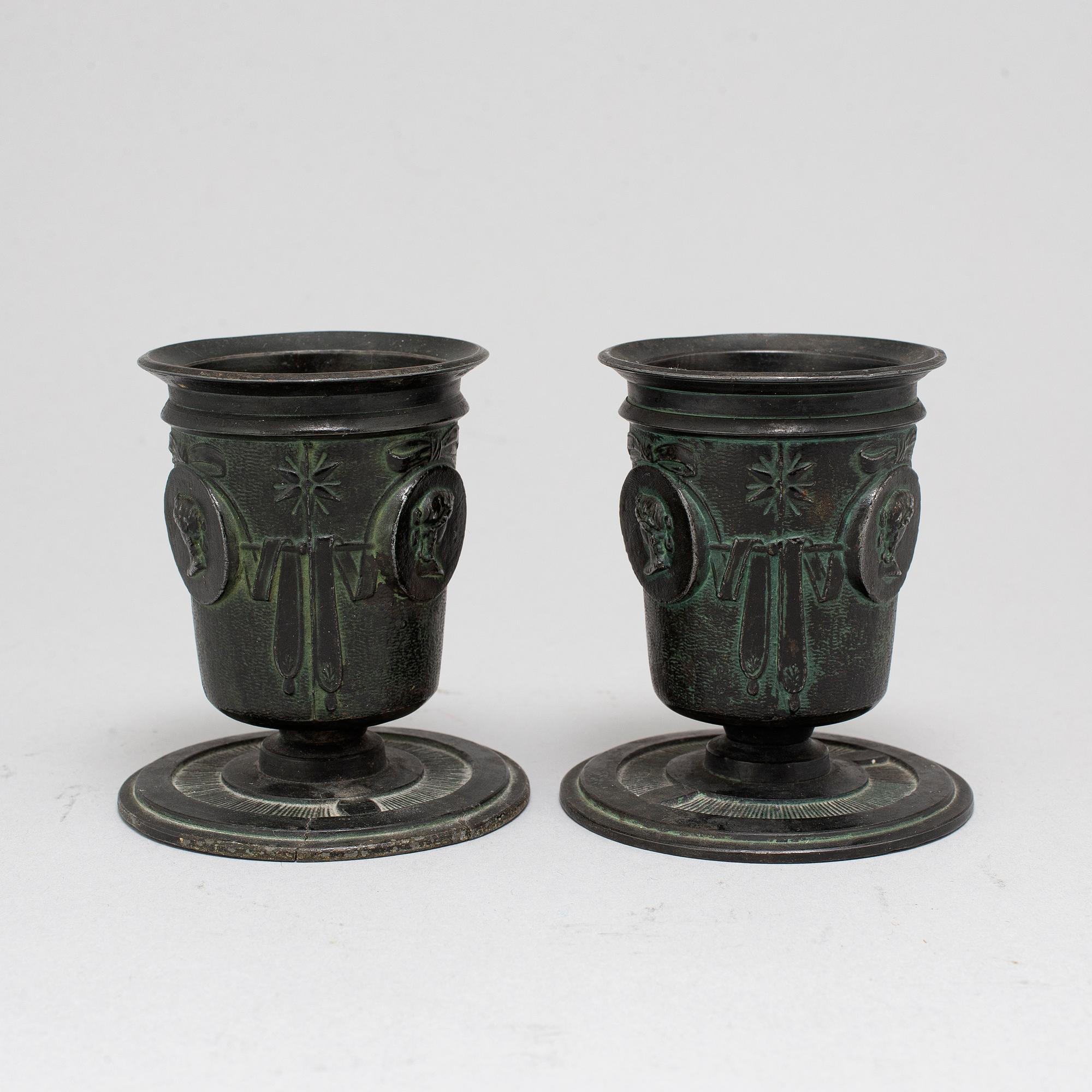 URNOR, ett par, Grand Tour-souvenir, sent 1800-tal.