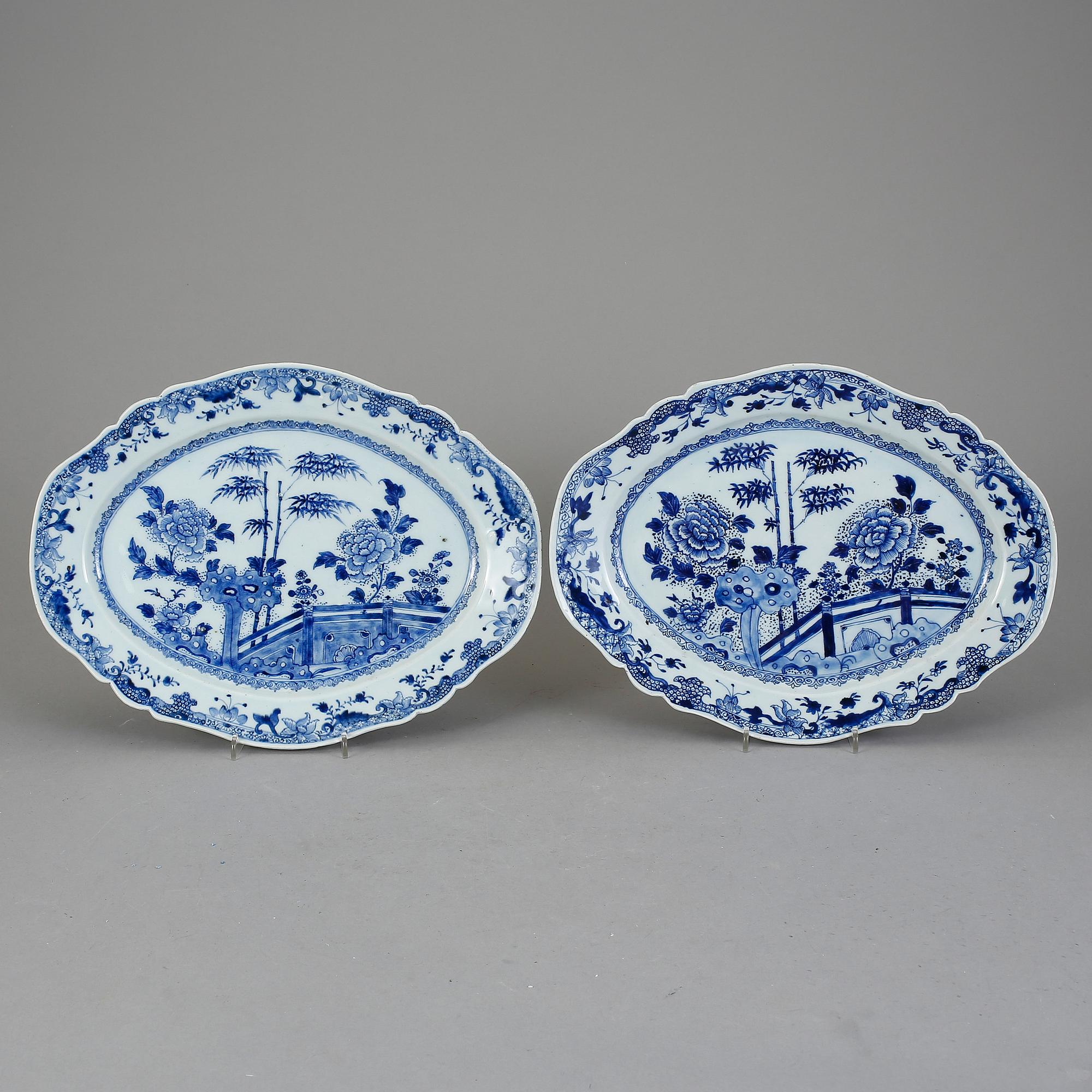 STEKFAT 2 st, porslin, Kina, Qianlong (1736-1795).
