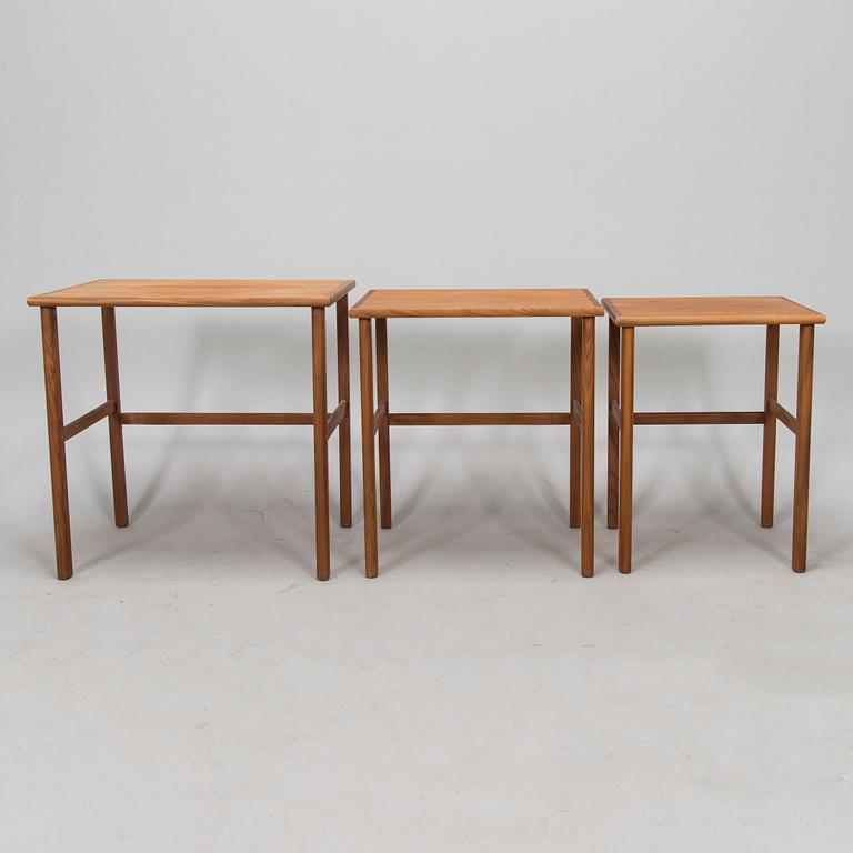 Olof Ottelin,  A 1960s 'Triplex' nesting table for Oy Stockmann Ab, Keravan Puusepäntehdas, Finland.