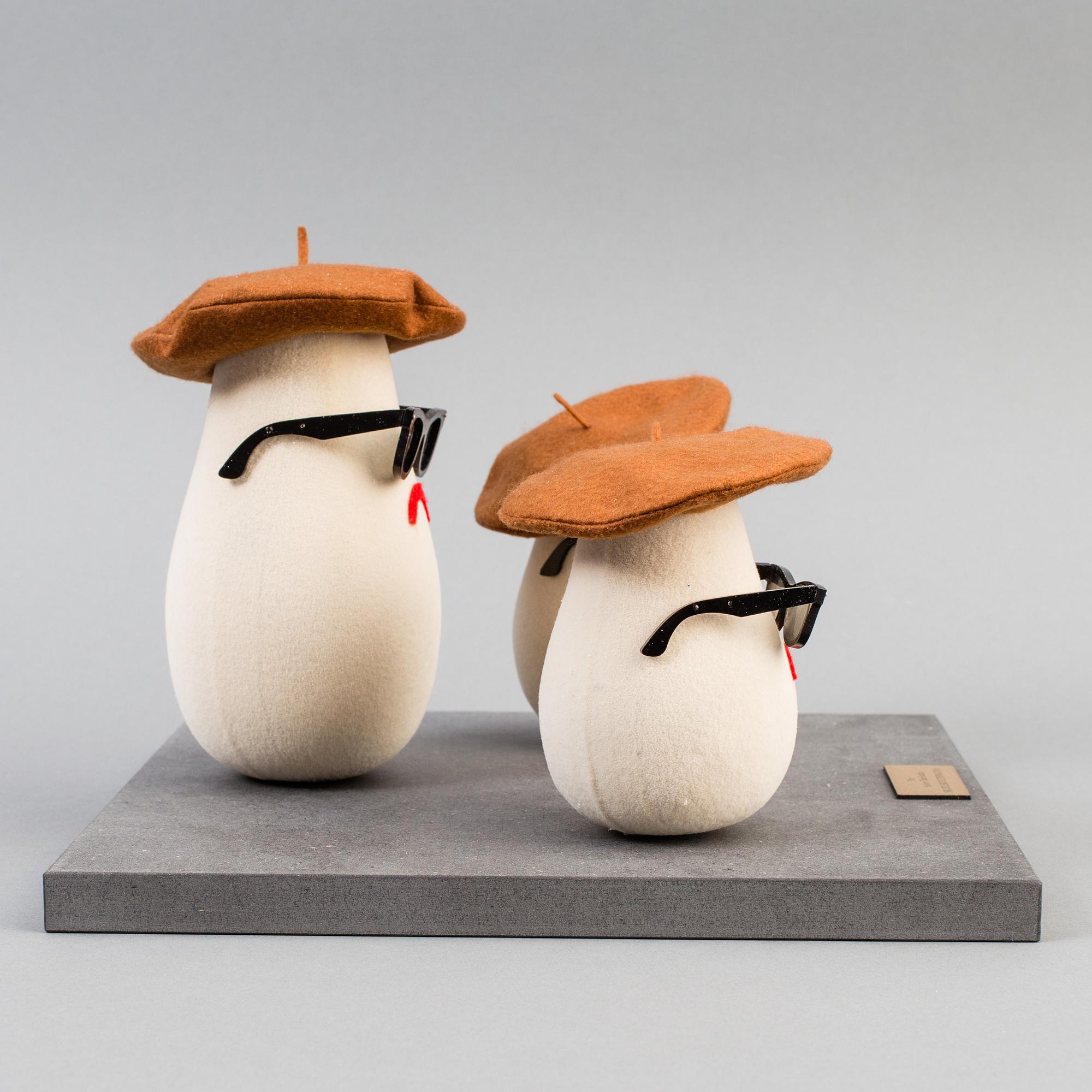 Three jazz mushrooms made by JoAnn Tan Studio for NK 2016.
