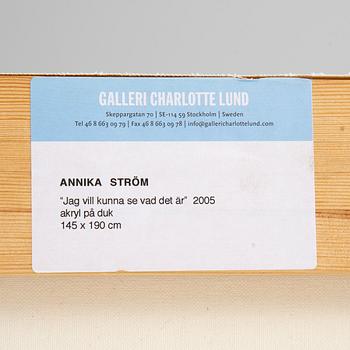 Annika Ström, acrylic on canvas signed and dated 2005 verso.