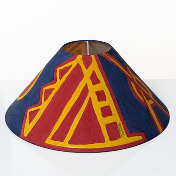 Barbro K Poggats, lampshade, signed.