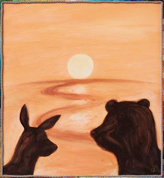 Ernst Billgren, Bear and reer at Sunset.