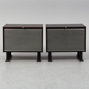 A pair of archive cabinets, JOC Möbel AB Vetlanda, late 20th century. Signed with labels.