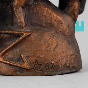 Allan Ebeling, skulptur, brons, signerad och daterad -67.