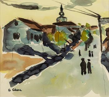 AGNES CLEVE, water colour. Signed with stamp A Cleve.