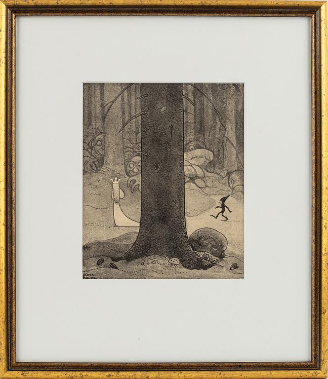 John Bauer, mezzotypi, utgiven av Åhlén & Åkerlunds, Stockholm 1918, bibliofilupplaga, 166/200.