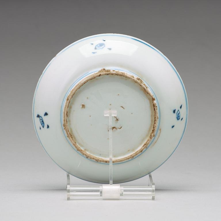 A set of nine blue and white dishes, Ming dynasty Tianqi/Chongzhen, 17th Century.