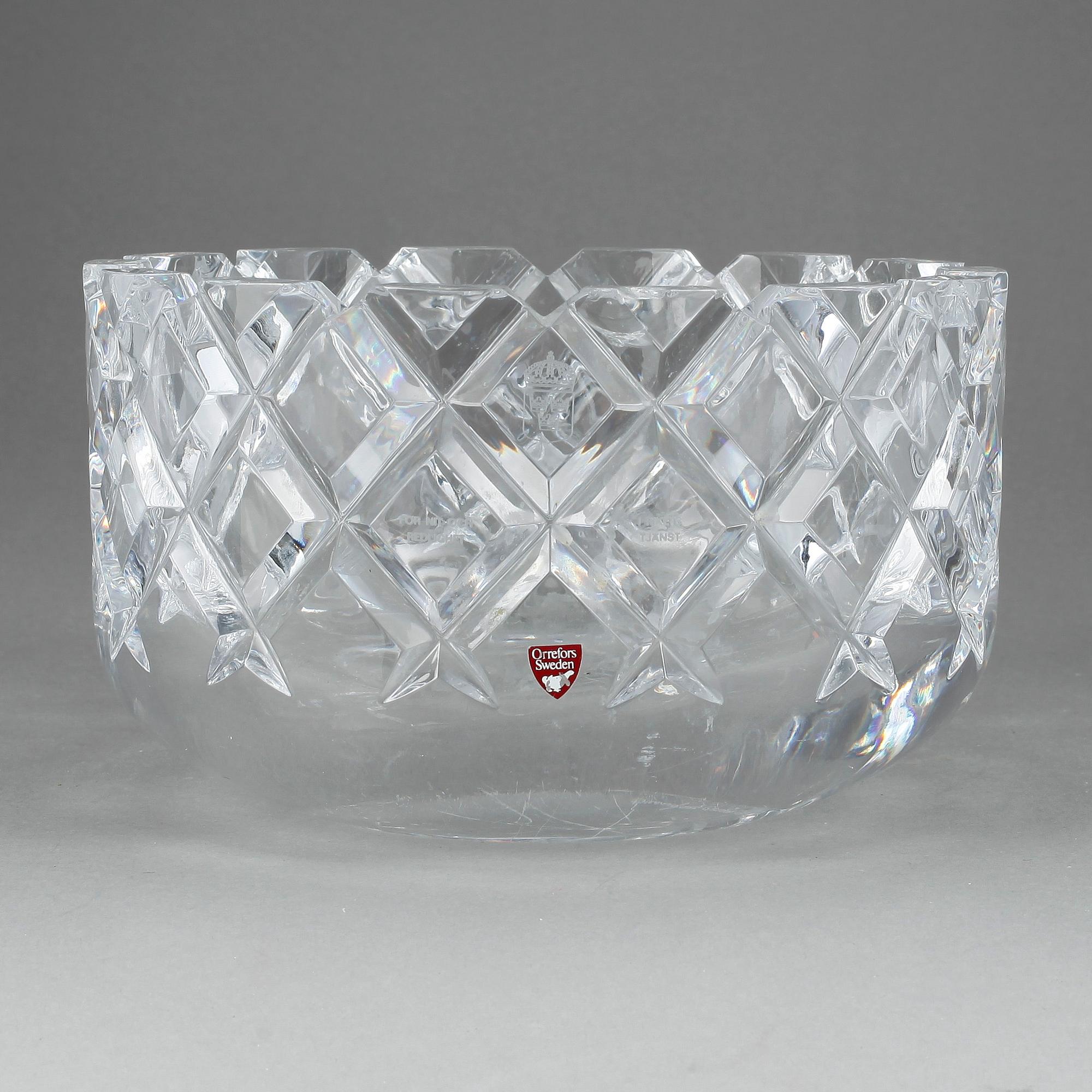 SKÅL, glas, "Sofiero", Gunnar Cyrén, Orrefors, signerad.