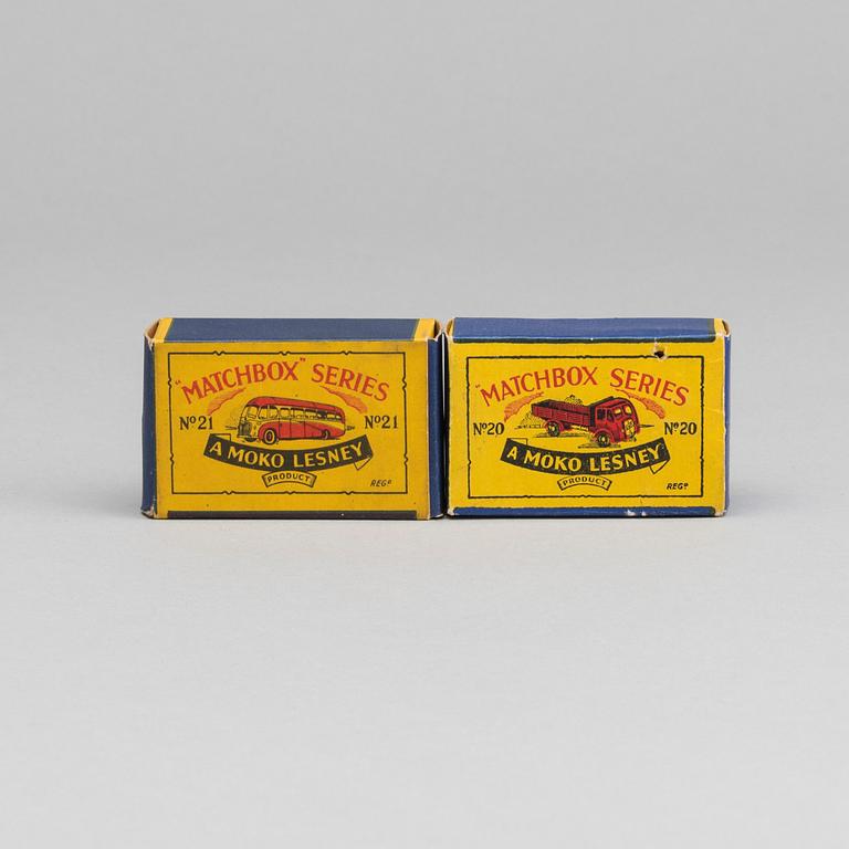 TWO LESNEY MATCHBOX SERIES CARS.