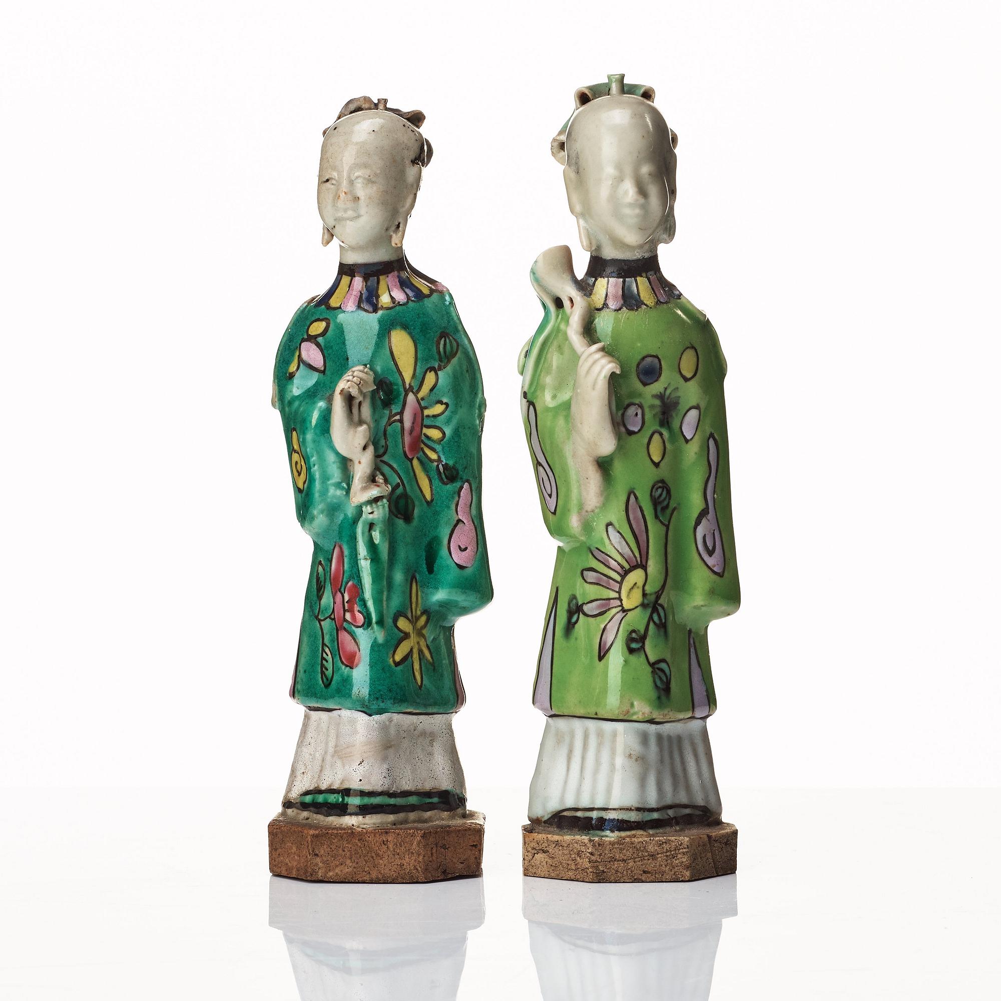 A group of eight immortals on  wooden stand, Qing dynasty, 19th Century.