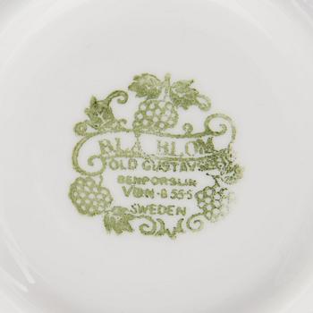 KAFFESERVIS, 20 delar, benporslin, "Blå Blom", Old Gustavsberg, 1960-tal.