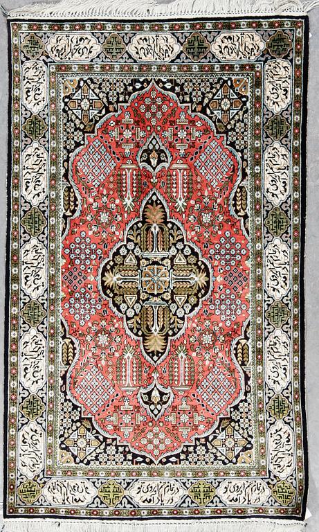 MATTA, old Ghom, silk. Ca 167 x 101 cm.