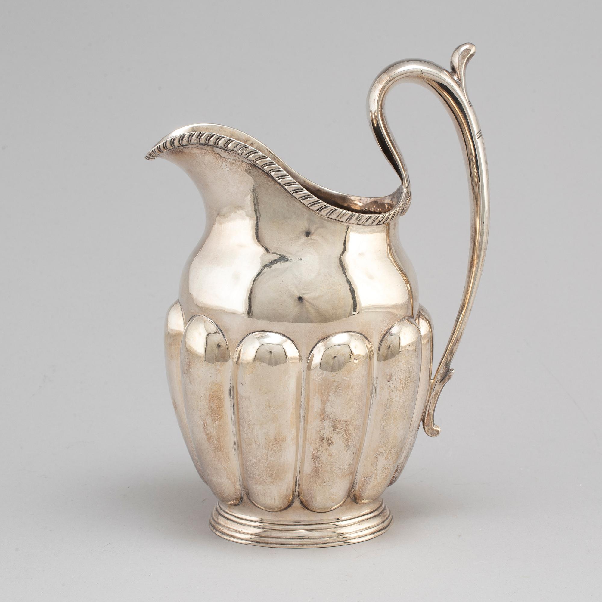 A Russian silver jug, St Petersburg, 1818-64.