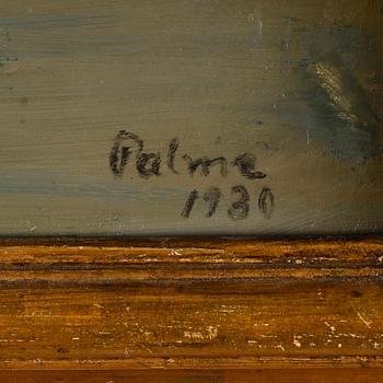 CARL PALME, olja på pannå, signerad och daterad 1930.