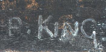 PHILLIP KING, skulptur, patinerad brons. Sign.