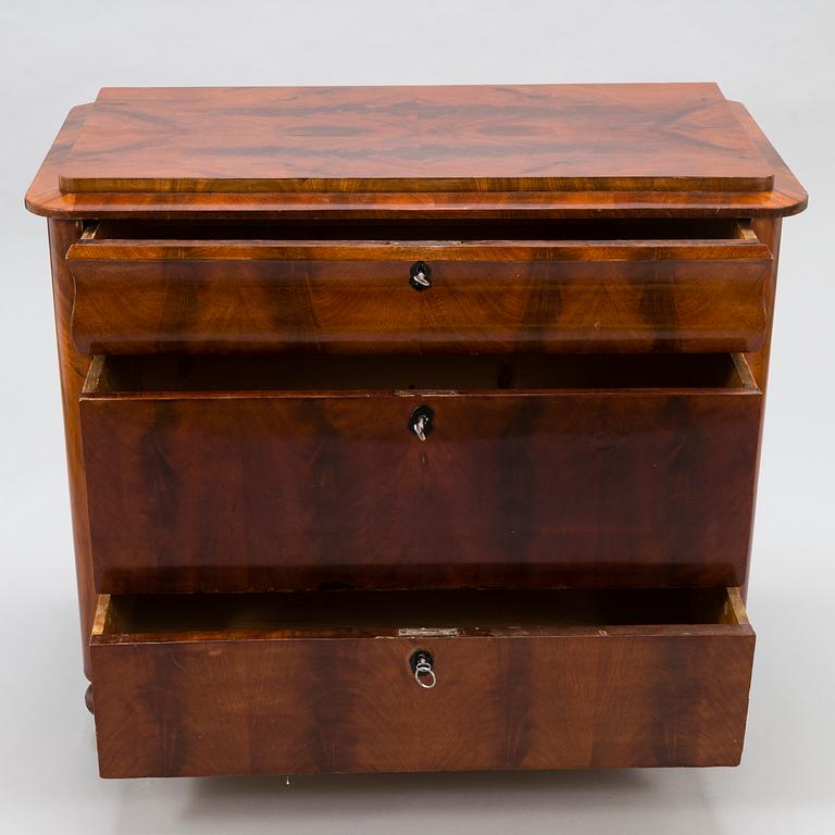 A Russian latter half of the 19th century chest of drawers in mahogany.