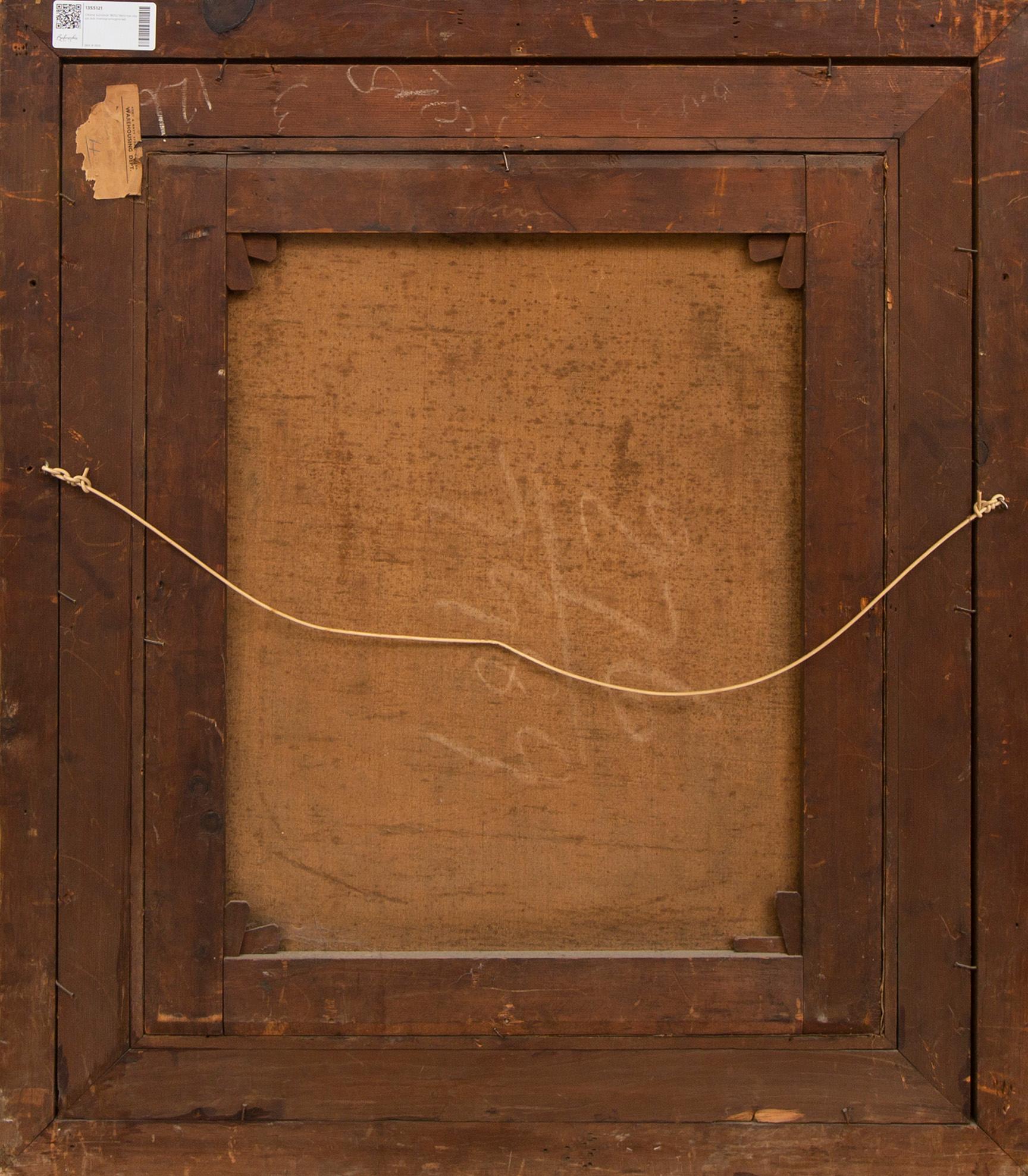 Okänd konstnär 1800/1900-tal olja på duk monogramsignerad.