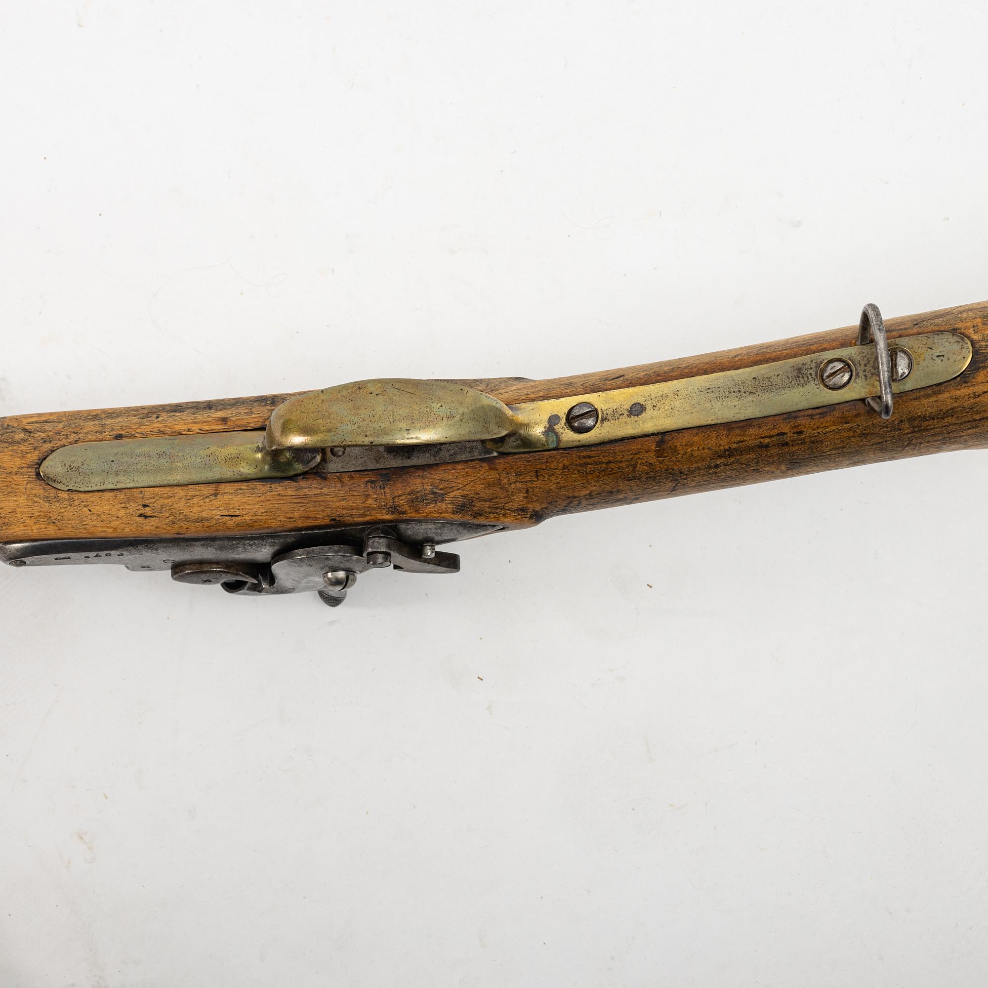 Flintlock rifle, converted to percussion lock, Norwegian model m/1774-1841 (?).