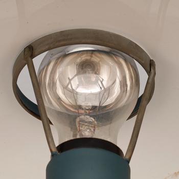 BORDSLAMPA, metall, 1950-tal.