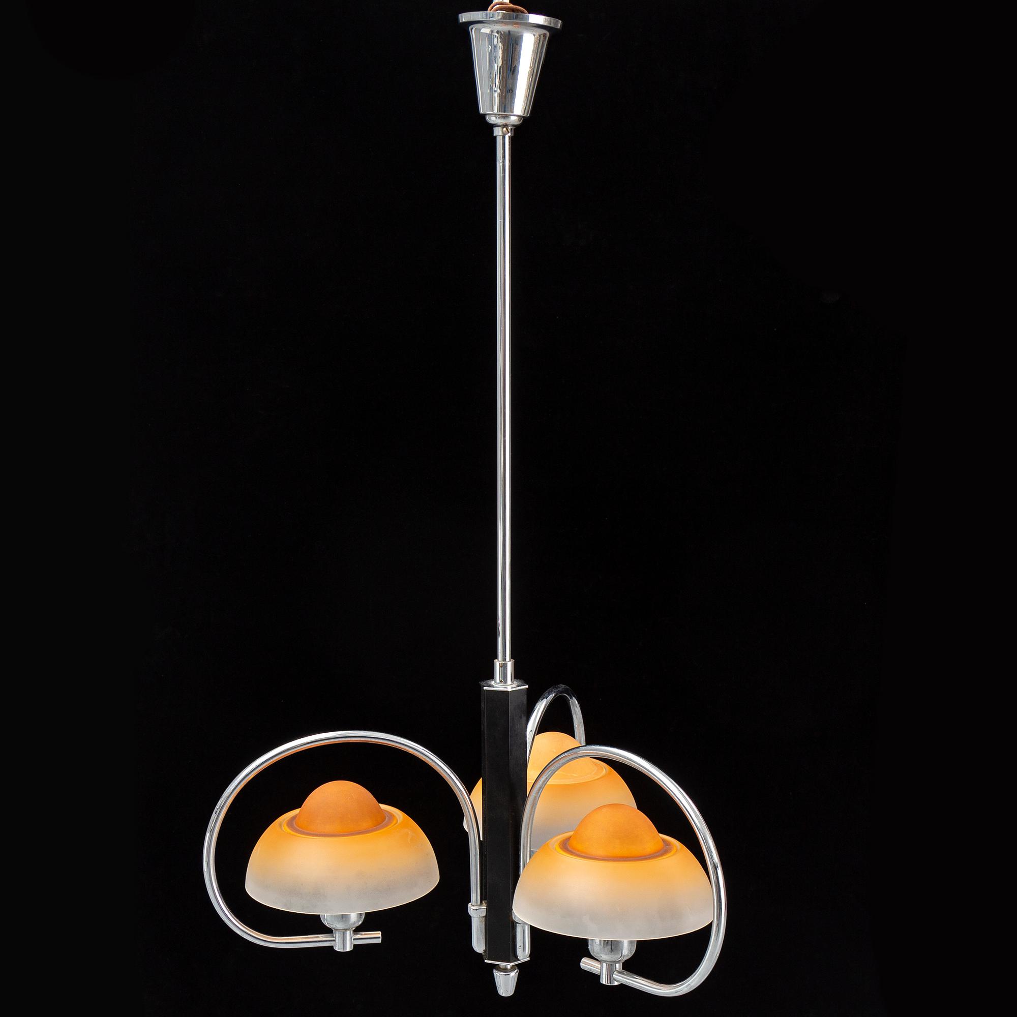 A 1930s art déco ceiling light.