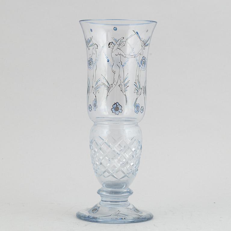 A Wiener Werkstätte glass vase, early 20th Century.