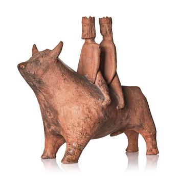 138. Helga Henschen, "Bröllopsresan" (The Wedding Trip), a terracotta sculpture, executed in her own studio, 1950s-60s.
