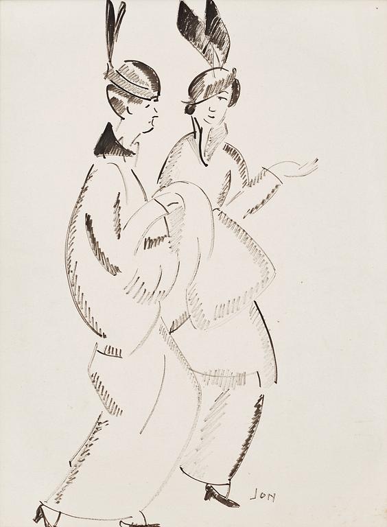 John Jon-And, Two ladies in hats.