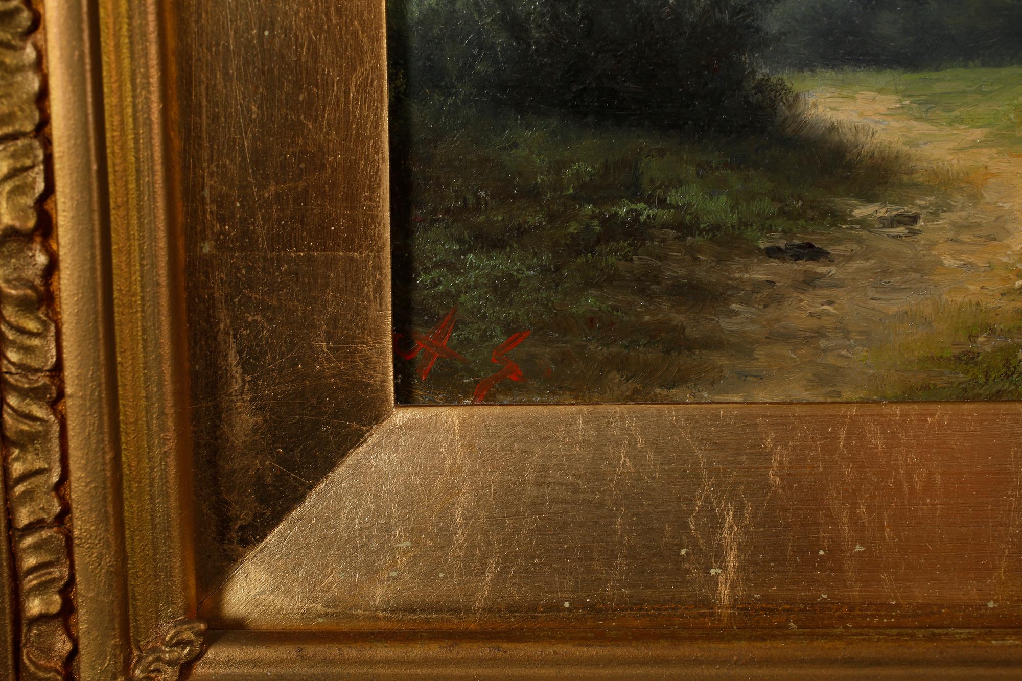 UNIDENTIFIED ARTIST, oil on canvas, two pcs, signed 'A.S', 19th century.