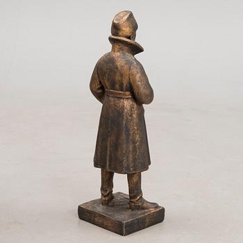 patinated plaster, signed and dated 1940.