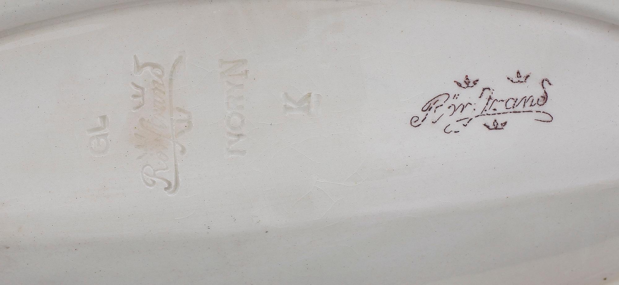JARDINJÄR, majolika, Rörstrand, 1800-talets slut.