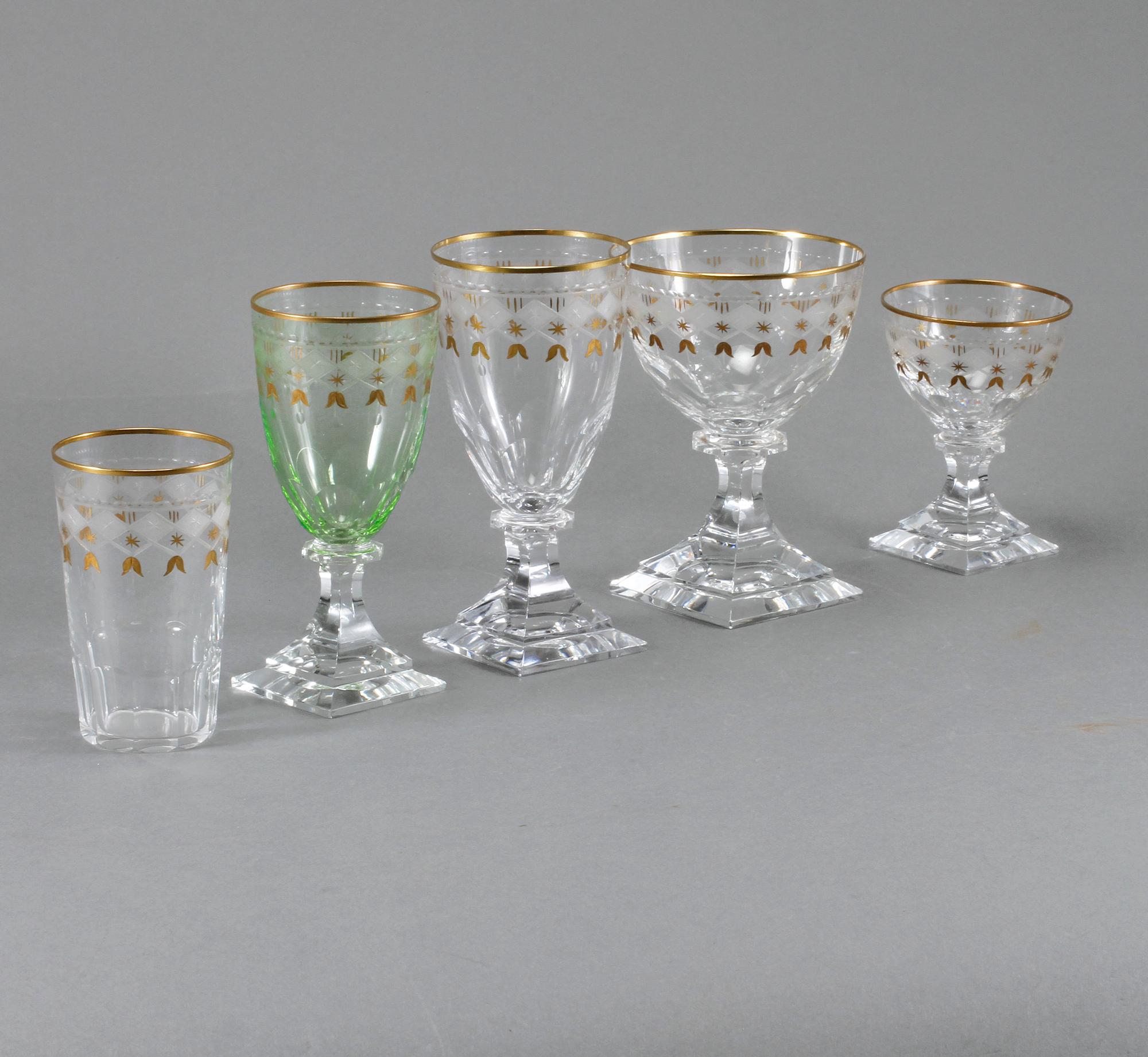 GLASSERVIS, 68 delar, "Odelberg Junior", Kosta, 1900-talets andra hälft.