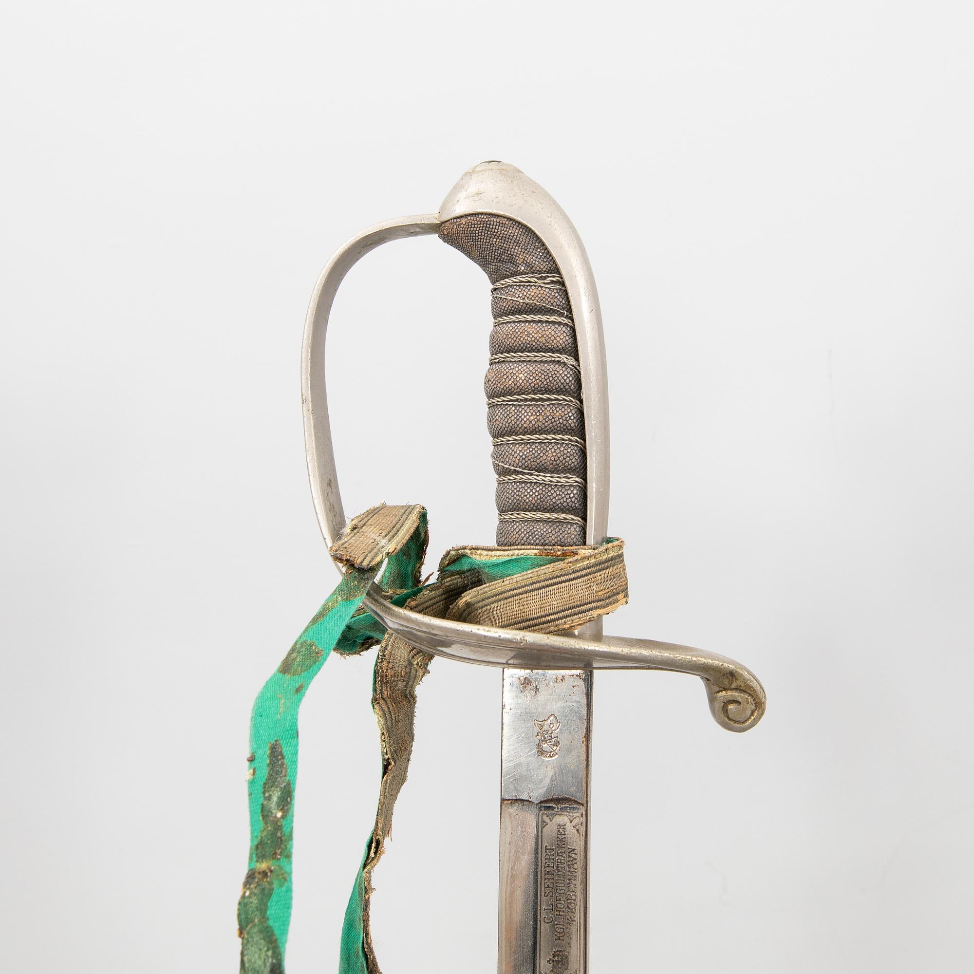 Two Danish sabres, 1858 pattern, with scabbards.