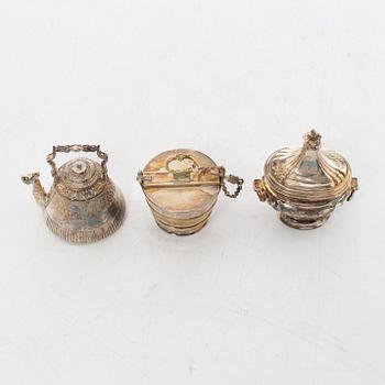 "The Swedish silver treasure", 10 miniatures, silver, GAB, Eskilstuna 1980-1983.