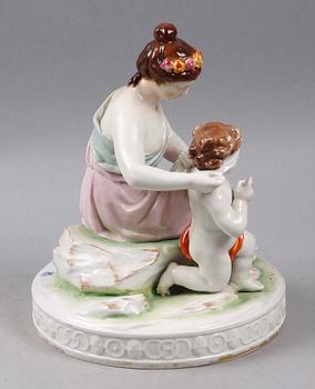FIGURINGRUPP, porslin, Rudolstadt Volkstedt, Tyskland, 1900-tal.