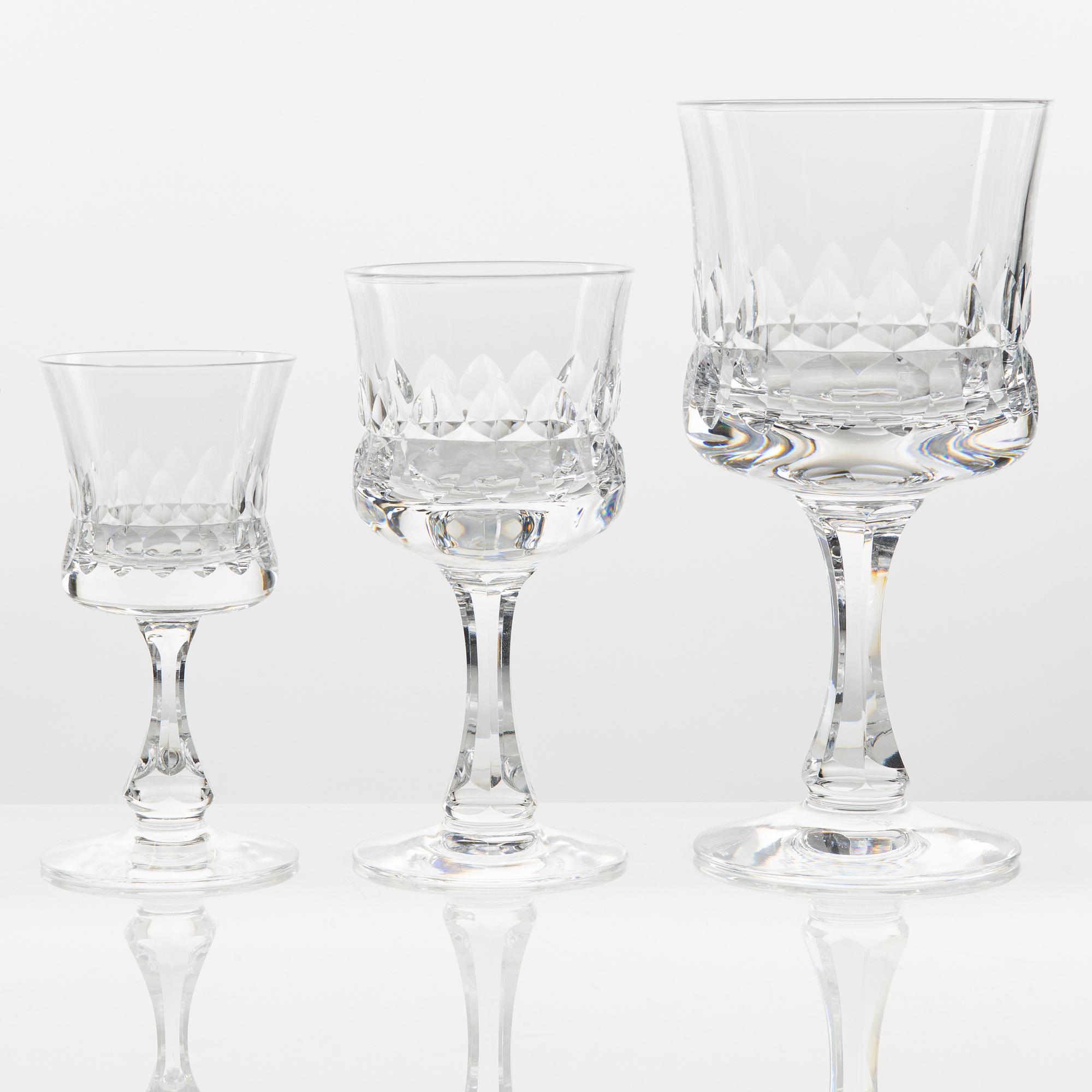 Göran Wärff, glasservis, 73 delar, "Prince", Kosta.