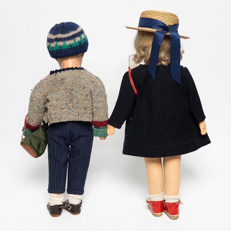 Dolls, two pieces, Käthe Kruse-like, likely Germany, 1930s/40s.