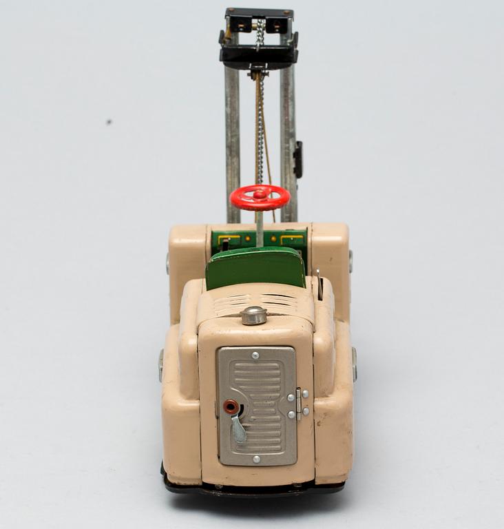 MEKANISK LEKSAK, gaffeltruck, Japan 1950-tal.