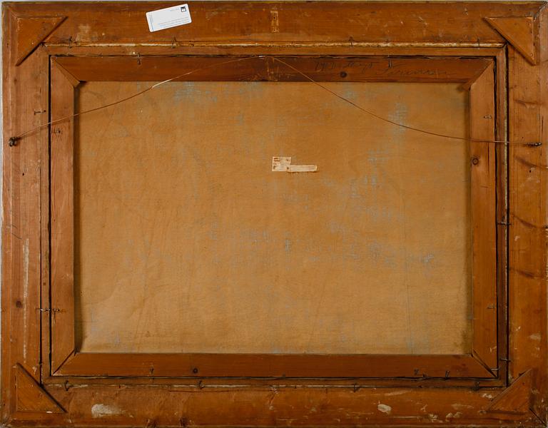 OKÄND KONSTNÄR, sannolikt Norge, 1800-tal, olja på duk, monogramsign och dat FN 82.